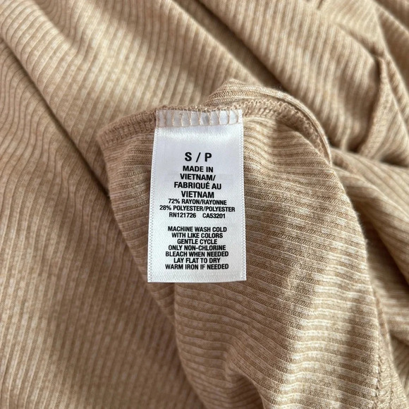 Aeropostale Tan Rib Open Front Pocket Cardigan Small Women’s - Picture 9 of 10